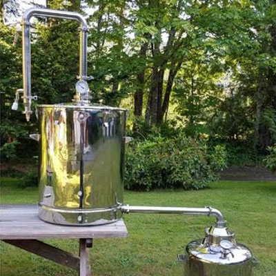 200L Stainless Steel Essential Oil Still With 100L Offset Boiling Tank