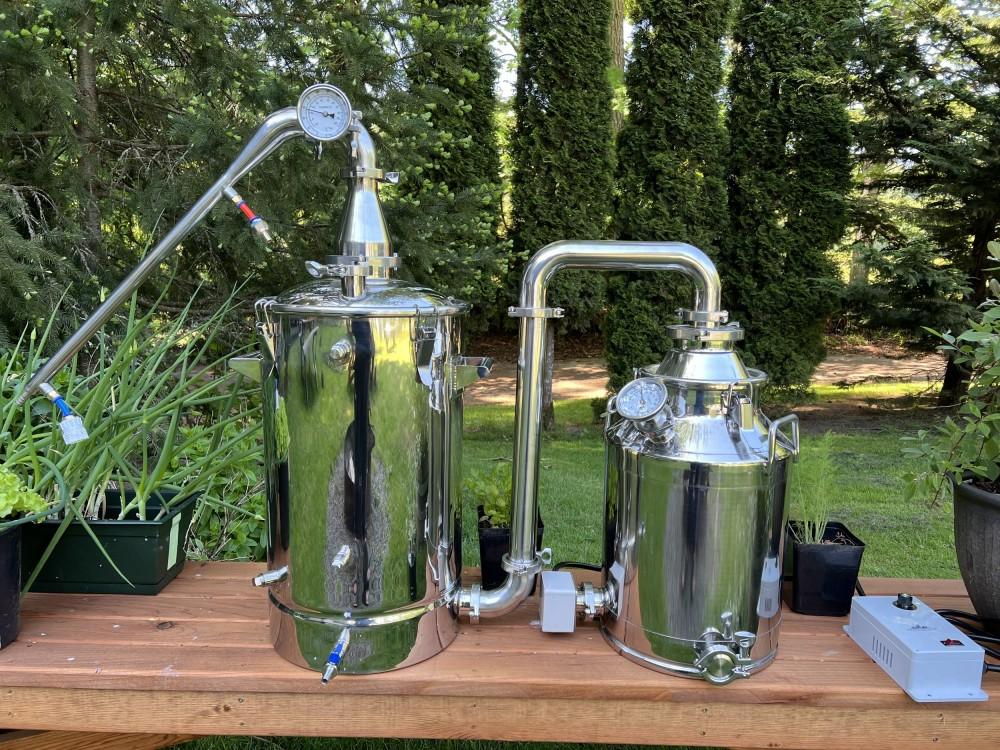50L Stainless Steel Essential Oil Still With 30L Offset Boiling Tank 50L Stainless Steel Essential Oil Still With 30L Offset Boiling Tank
